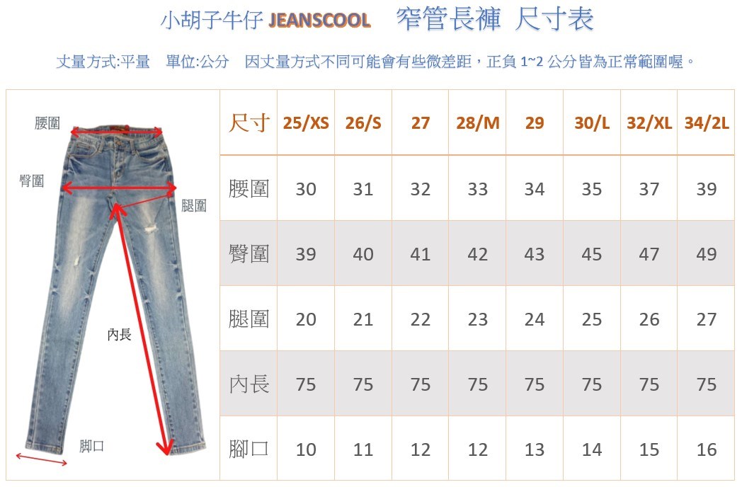 小胡子牛仔【2676】窄管長褲，韓版淺彩藍色系，會瘦的淺色，3D修腿剪裁，不規則磨損，增加自然感，提臀翹臀設計，推薦款。