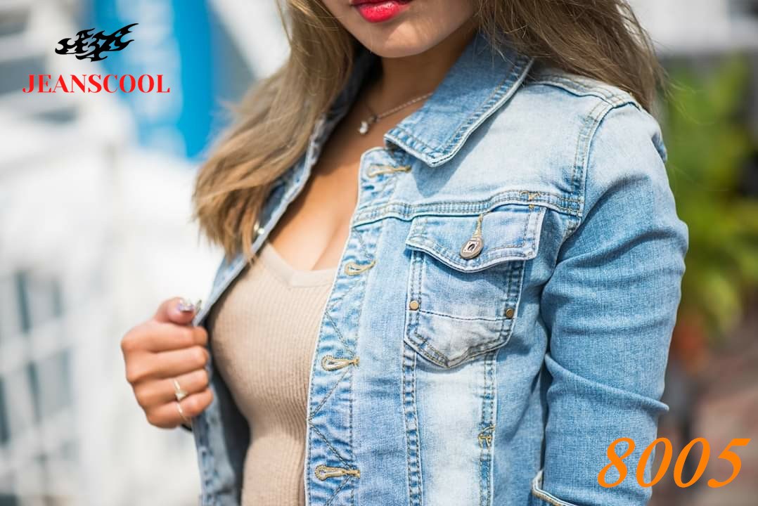小胡子牛仔【8005】牛仔外套/七分袖，淺懷舊色系，合身有彈性，搭配長洋裝超美，韓版流行必備款。