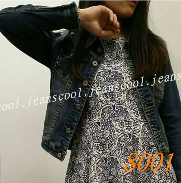 小胡子牛仔【8001】牛仔外套，深復古色系，合身有彈性，搭配長洋裝超美，韓版流行必備款。