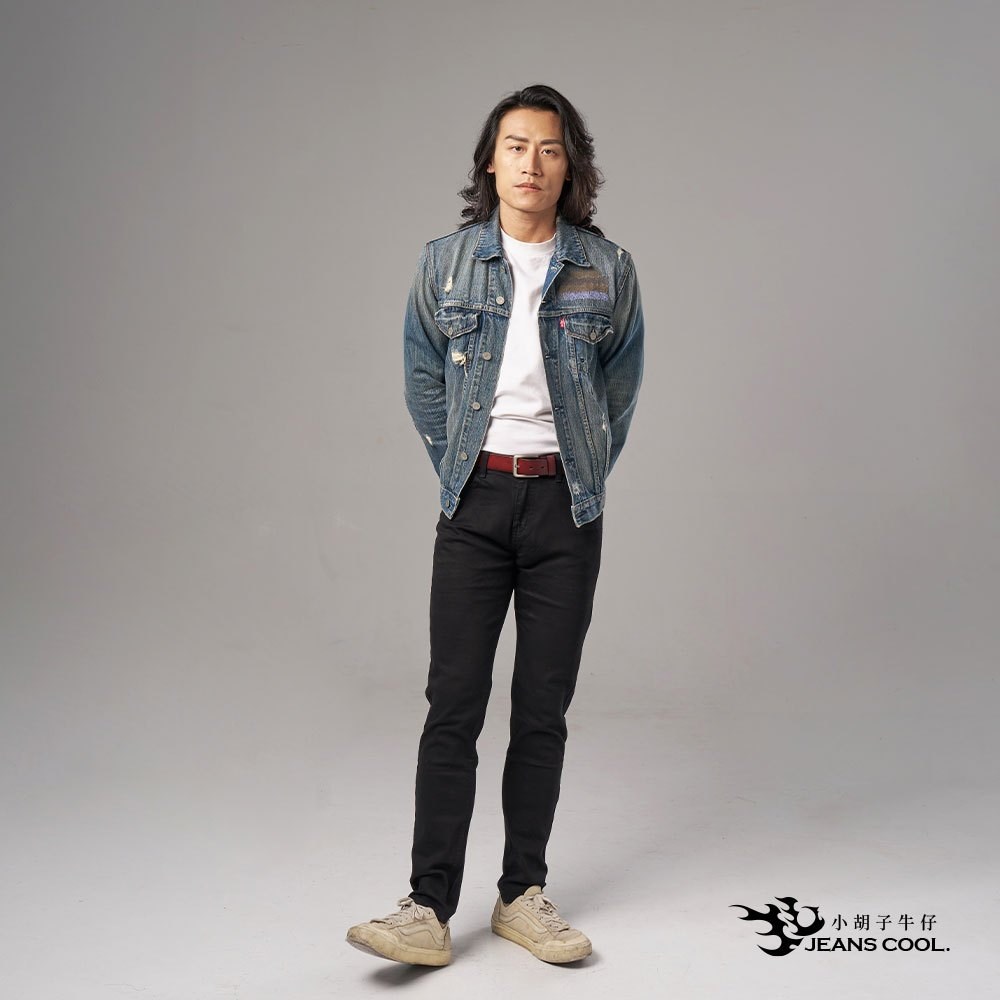 小胡子牛仔【型男958】牛仔長褲，神秘黑，牛仔布料不會起毛球，棉質彈力(劈腿方便)，時尚個性，修身煙管，帥氣推薦款。