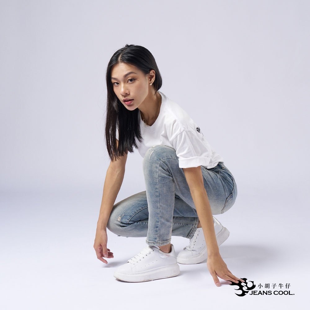 涼夏寬版率性鬆緊牛仔褲 男友褲 懷舊刷色【2788 2789】