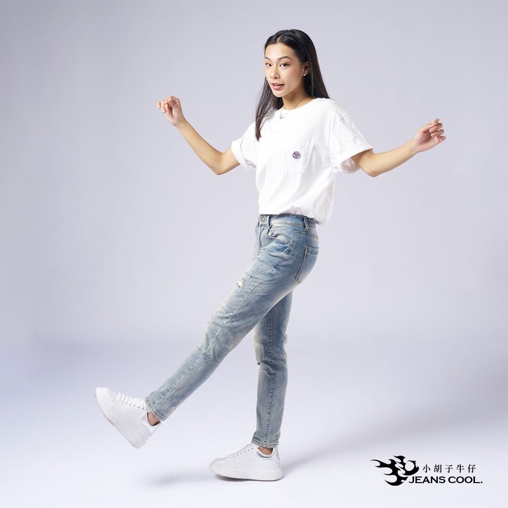 涼夏寬版率性鬆緊牛仔褲 男友褲 懷舊刷色【2788 2789】