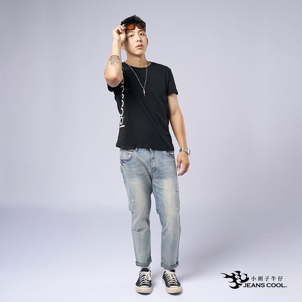 涼夏寬版率性鬆緊牛仔褲 男友褲 懷舊刷色【2788 2789】