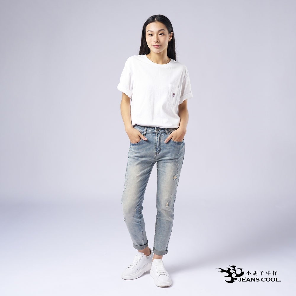 涼夏寬版率性鬆緊牛仔褲 男友褲 懷舊刷色【2788 2789】