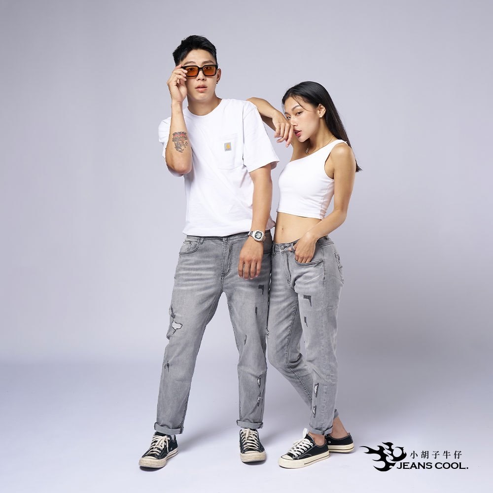 涼夏寬版率性鬆緊牛仔褲 男友褲 懷舊刷色【2788 2789】