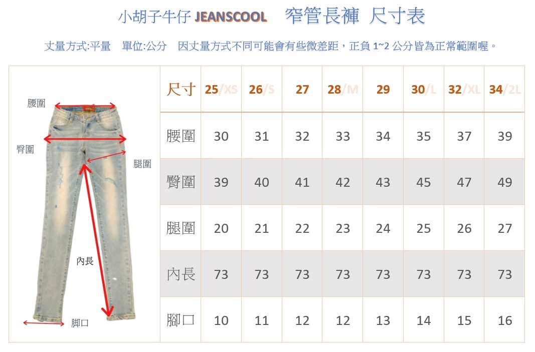 小胡子牛仔【2706】窄管長褲，淺復古色系，3D激瘦剪裁，修腰豐臀性感修飾小腹，強烈推薦!