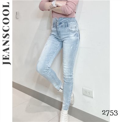 小胡子牛仔【2753】九分窄管鉛筆褲，小蠻腰2.0，韓版淡彩藍色系，修腰豐臀性感修飾小腹，韓版最新流行，強烈推薦!