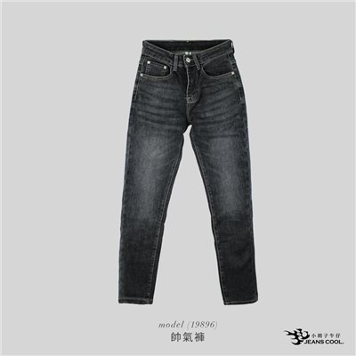 經典藍仿舊牛仔破褲【19896】